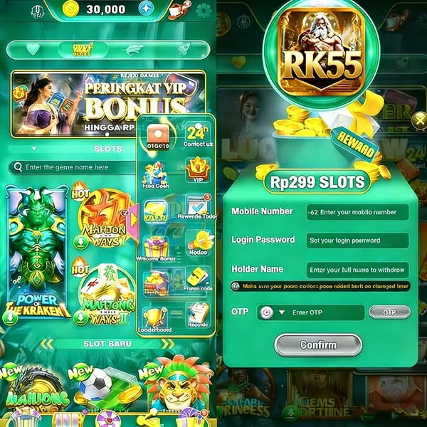 RK55 Bonus Member Baru 100%